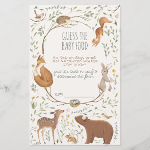 Papier Baby shower d'amis de la forêt