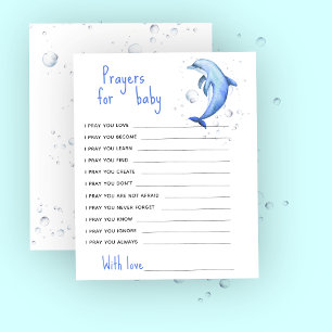 Papier Baby shower dauphin - prières pour bébé