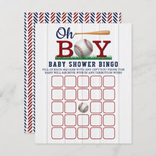 Papier Baby shower de baseball Boys Bingo
