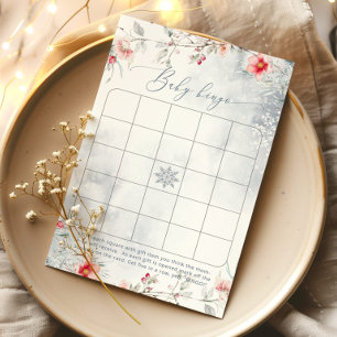 Papier Baby shower de bingo d'hiver