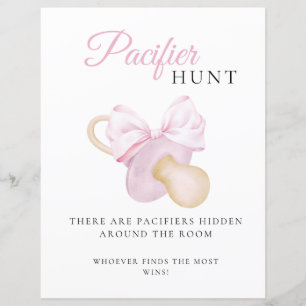 Papier Baby shower de Bow rose Pacifique Chasse Jeu