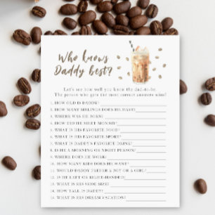 Papier Baby shower de brasserie - Jeu Qui connaît le mieu