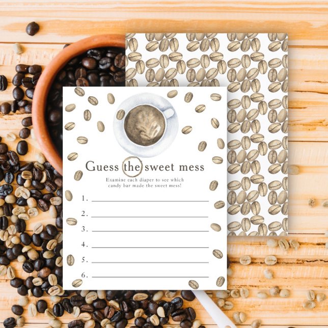 Papier Baby shower de café bébé Guess the sweet mess jeu (Créateur téléchargé)