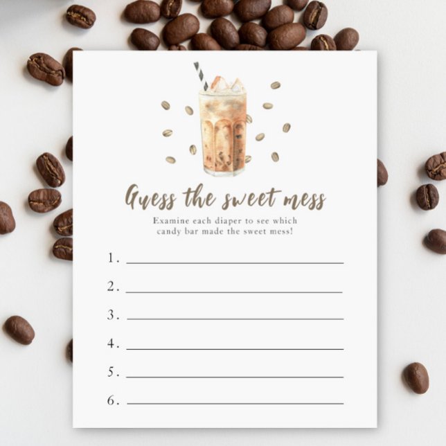 Papier Baby shower de café bébé Guess the sweet mess jeu (Créateur téléchargé)