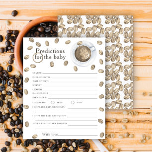 Papier Baby shower de café - prédictions et conseils bébé