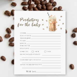 Papier Baby shower de café - prédictions et conseils bébé