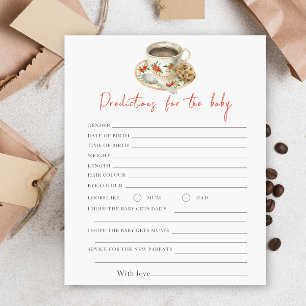 Papier Baby shower de café - prédictions et conseils bébé