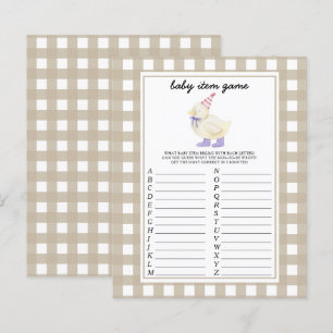 Papier Baby shower de canard Baby Jeu