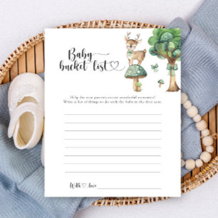 Papier Baby shower de cerfs - Liste des seaux pour bébés