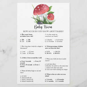 Papier Baby shower de champignons de la forêt automnale T