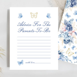Papier Baby shower de conseils aux petits papillons bleus
