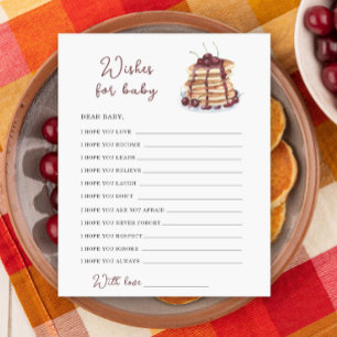 Papier Baby shower de crêpes d'aquarelle - souhaits pour