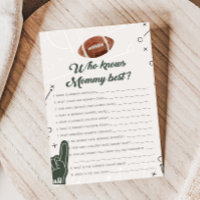Baby shower de football Qui connaît maman meilleur