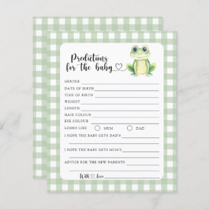Papier Baby shower de grenouille - prédictions et conseil