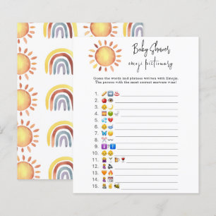 Papier Baby shower de jeu photo Sunshine Emoji