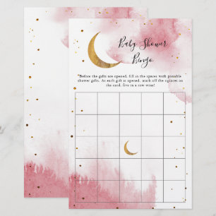Papier Baby shower de la Lune rose Jeu