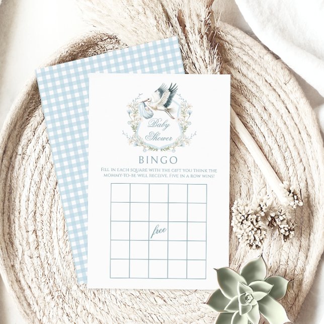 Papier Baby shower de livraison de la cigogne bleue migno (Créateur téléchargé)