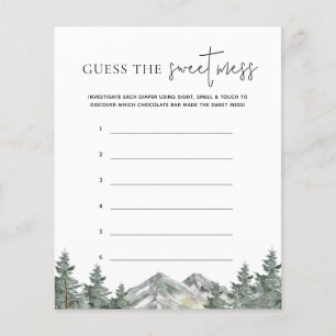 Papier Baby shower De Montagne Devine Le Jeu De Mess Swee