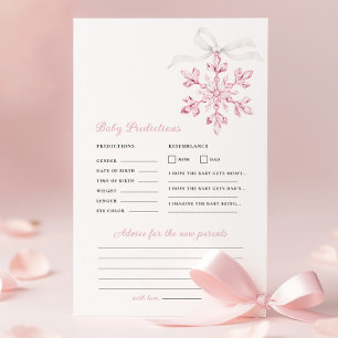Papier Baby shower de neige rose Conseils de prédiction J