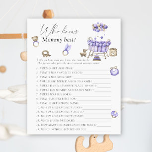 Papier Baby shower de pépinière - Qui connaît maman meill