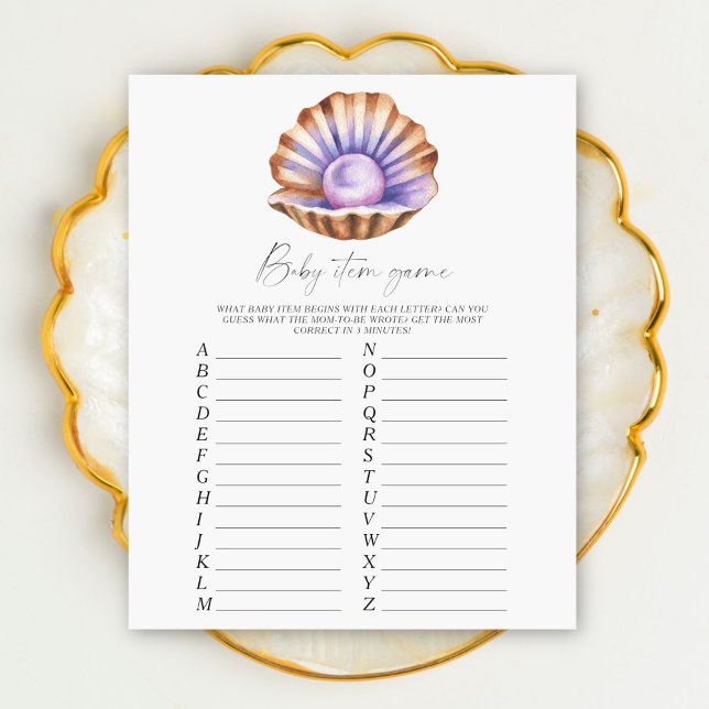 Papier Baby shower de perle - Jeu d'article pour bébé (Créateur téléchargé)