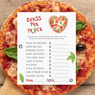 Papier Baby shower de pizza - Devinez le prix ! Jeu