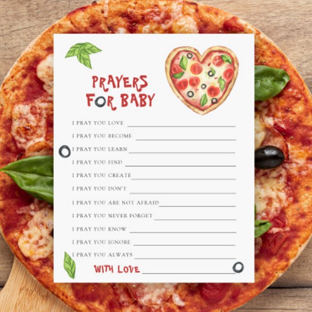 Papier Baby shower de pizza - Prières pour bébé (Créateur téléchargé)