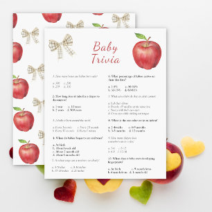 Papier baby shower de pomme Trivia   Jeu baby shower