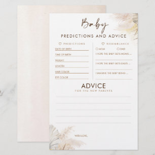 Papier Baby shower de prédictions et conseils pour bébés 
