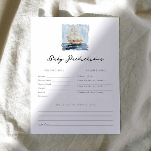 Papier Baby shower de prédictions nautiques