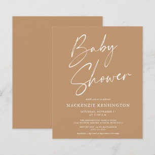 Papier Baby shower de script minimaliste de ton de la Ter