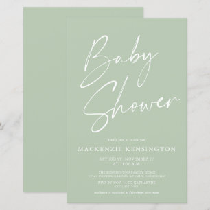 Papier Baby shower de script simple de la taille de monna
