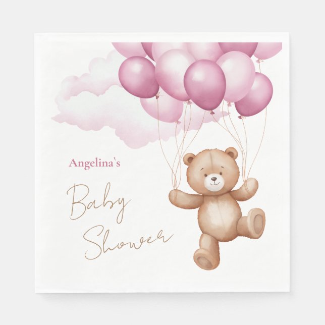 Papier Baby shower de serviette en papier. (Devant)