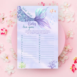 Papier Baby shower de sirène sous la mer Baby Item Jeu