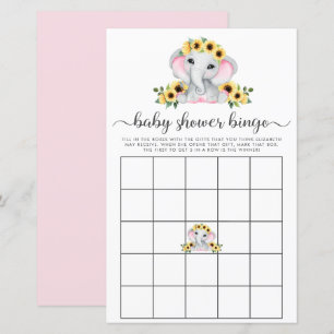 Papier Baby shower de tournesols à éléphant rustique Jeu 