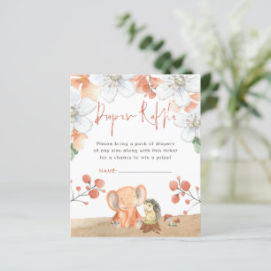 Papier Baby shower de trèfle de hérisson éléphant budgéta