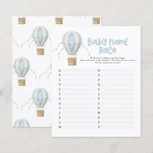Papier Baby shower devine le nom moderne montgolfière