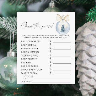 Papier Baby shower d'hiver Devinez le prix Jeu