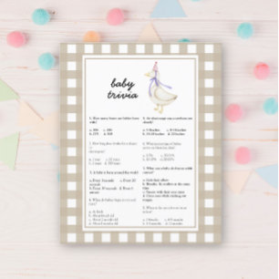 Papier Baby shower d'oie bête - Jeu d'essais pour bébés