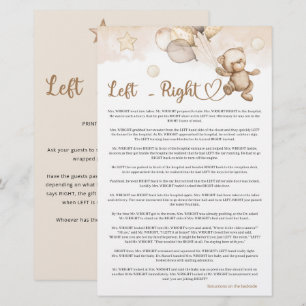 Papier Baby shower d'ours de bébé à droite gauche