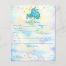 Baby shower Dragon Bleu Prédictions Et Conseils