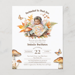 Papier Baby Shower Fée Budget Automne Forêt 