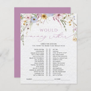 Papier Baby shower fleur sauvage