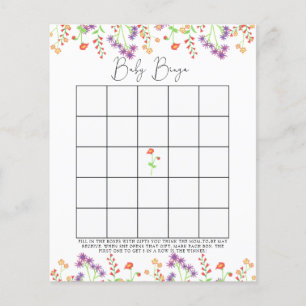 Papier Baby shower fleur sauvage