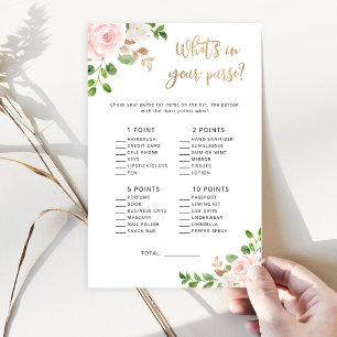 Papier Baby shower floral broussailleux ce qui est dans v