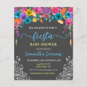 Papier Baby shower Floral Fleur Lumineuse Fiesta
