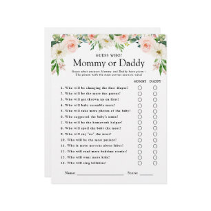 Papier Baby shower Floral Rose Devine Qui