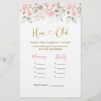 Baby shower floral rose vif Comment vieux parents