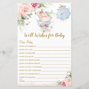 Papier Baby shower Floral Tea Party Wives for Baby
