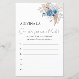 Papier Baby shower Game devine la nourriture